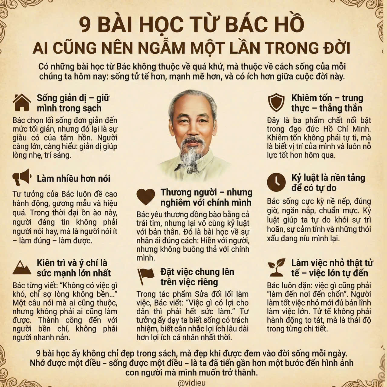9 BÀI HỌC TỪ bÁC HỒ